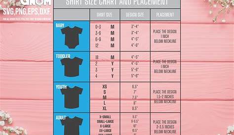 T-Shirt size chart and placement SVG, T-Shirt size (884168)