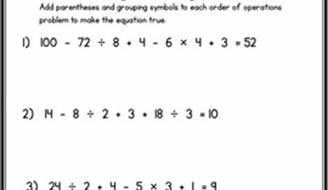 hard order of operations problems worksheets