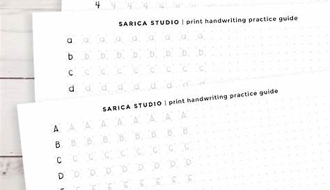 printable aesthetic handwriting practice sheets