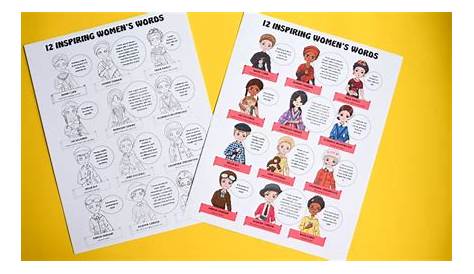 Free Printable Womens History Month Coloring Sheets - Sablyan