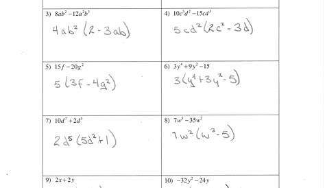 Factoring Trinomials A 1 Worksheet