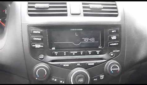 2002 Honda accord radio code unlock