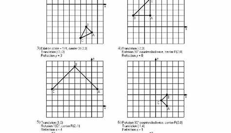 geometry g reflections worksheet 1