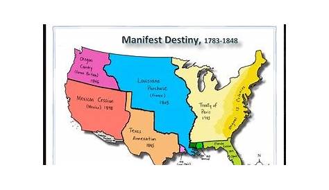 manifest destiny map worksheet