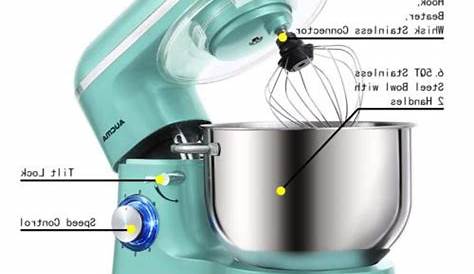 Aucma Stand Mixer,6.5-QT 660W 6-Speed Tilt-Head Food Mixer,