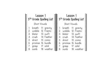 journeys spelling list grade 3