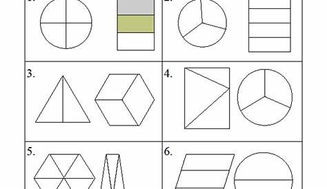 grade 2 matching thirds worksheet