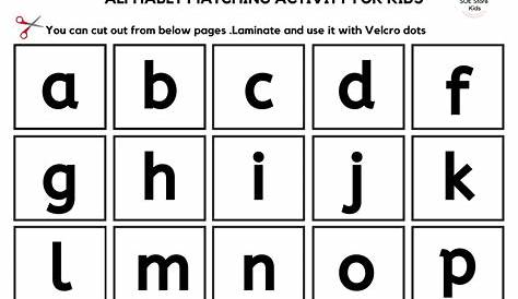 matching uppercase and lowercase letters worksheets