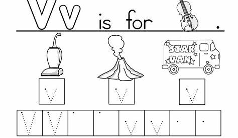 V is For Worksheet for 1st - 2nd Grade | Lesson Planet