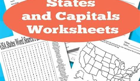 FREE States and Capitals Worksheets