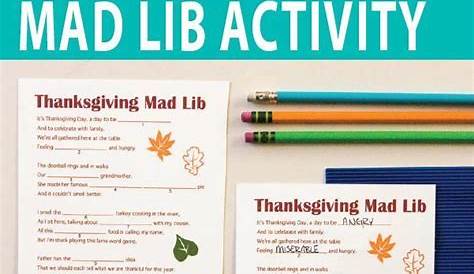 thanksgiving mad libs printable
