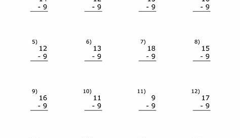simple subtraction worksheets