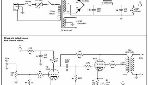 tube amplifier circuit diagram