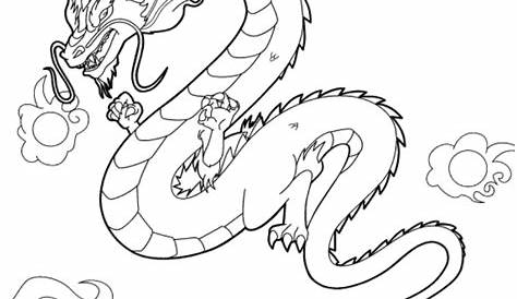 printable chinese dragon coloring pages