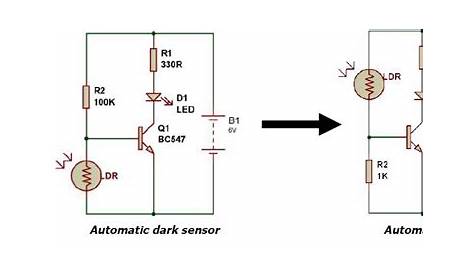 dark sensor using ldr circuit diagram