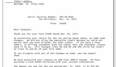 IRS Audit Letter 474C – Sample 1