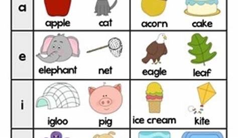 Short and Long Vowel Chart by Learner's Nest | TPT
