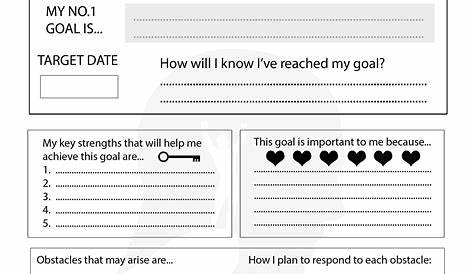 goal worksheets printable