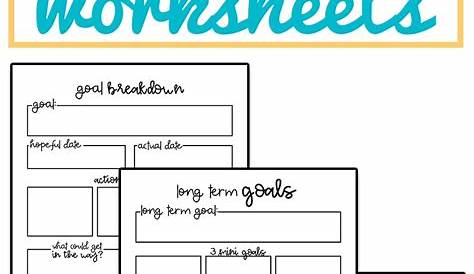 printable goal setting worksheet