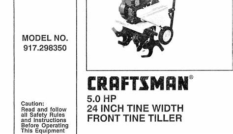 craftsman mini tiller manual