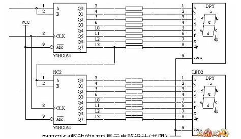 LED display circuit diagram driving by 74HC164 - Basic_Circuit