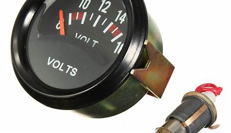 52mm Car Auto Mechanical VOLTMETER VOLTAGE GAUGE Volt Voltmeter Voltage Meter Gauge 8~16V Black