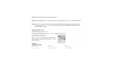 graphing linear inequalities in two variables worksheets answer key