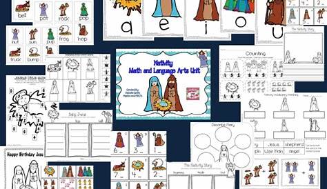 Nativity Language Arts and Math Unit - Apples and ABC's