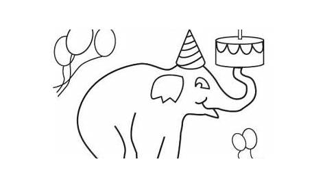 printable elephant birthday card