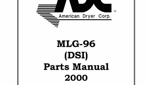 American Dryer Corp. MLG-96 User Manual | 30 pages