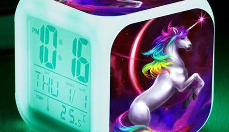 light up unicorn digital clock instructions
