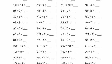 math calculations worksheet