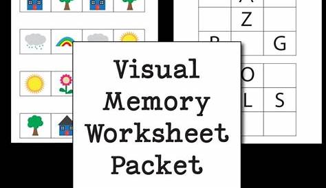 Visual Memory Worksheet Packet - Your Therapy Source