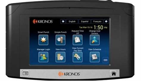 Kronos (UKG) InTouch 9100 Touchscreen Time Clock w/PSU, Biometric Scanner