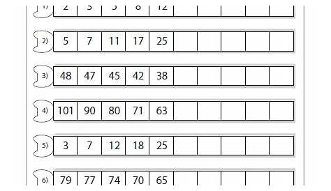 Number Patterns Worksheets Grade 3 / Identifying Number Patterns Up To