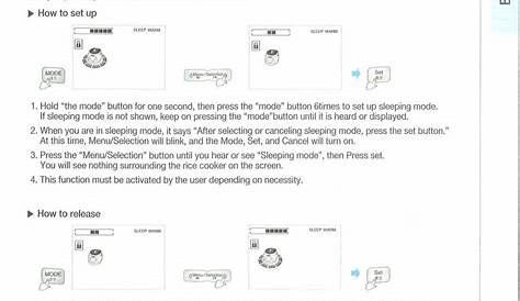 cooks rice cooker manual