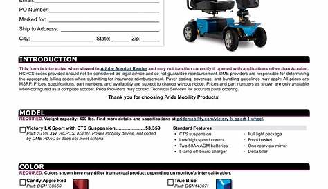 pride mobility victory xl owner's manual