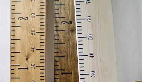 wooden ruler growth chart