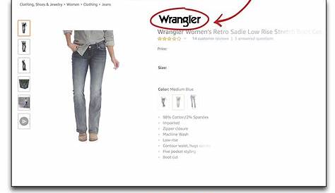 wrangler jacket size chart