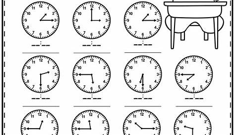Telling Time Practice Page - Malimo Mode | Time worksheets, Telling