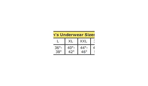 wacoal underwear size chart