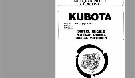 Kubota Engine Series V Parts Manual | Auto Repair Manual Forum - Heavy