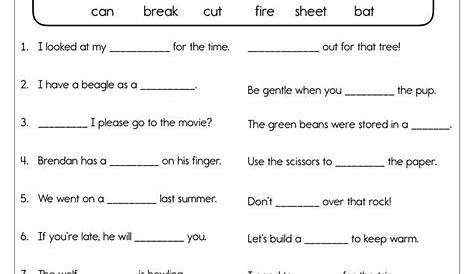 multiple meaning word worksheets