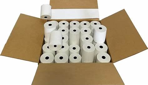 (50 rollos) sin BPA papel térmico, 3 – 1/8 x 230 pies (Verifone Ruby