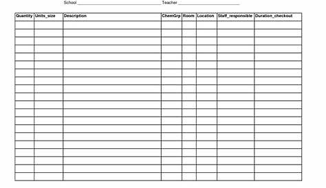 printable inventory spreadsheet template