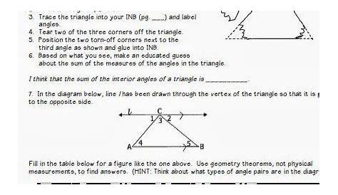 50 Triangle Angle Sum Worksheet Answers