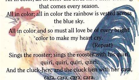 De Colores Lyrics Printable