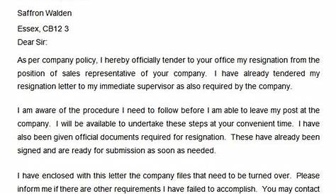 simple retirement resignation letter samples