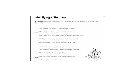 Alliteration Worksheets Grade 5 – Thekidsworksheet