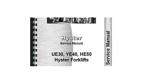 Hyster HE50 Forklift Service Manual